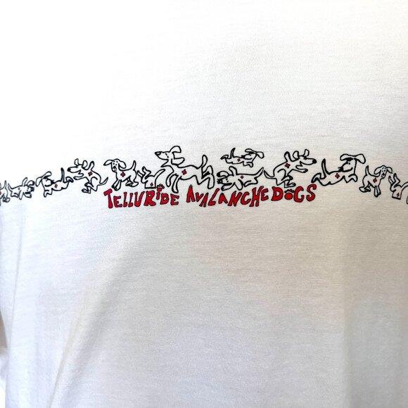 Telluride Avalanche Dogs Tshirt - Long Sleeve - Size Large - Picture 1 of 6
